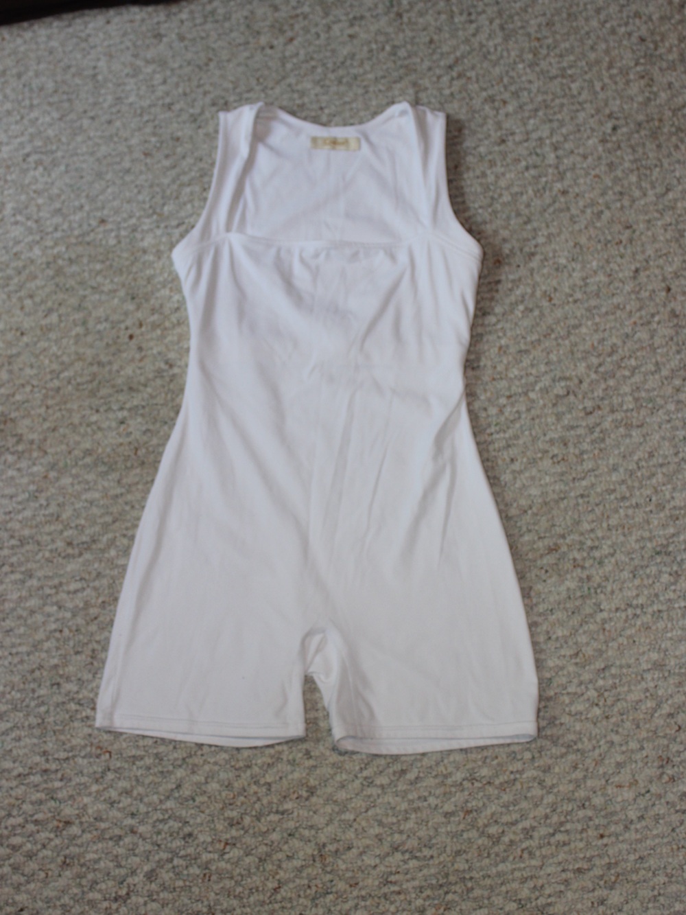 White Square Neck body suit